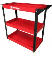 Vežimėlis įrankiams Sherman 3PA, raudonas, be sienelių