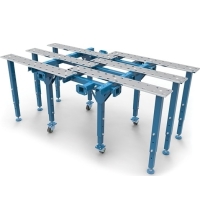 Išskleidžiamas modulinis stalas 1500x1600 (2670x1600)mm + 8 kojos