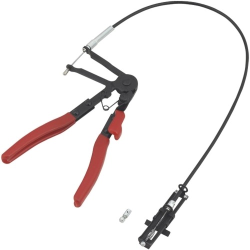 Remote action hose clip tool