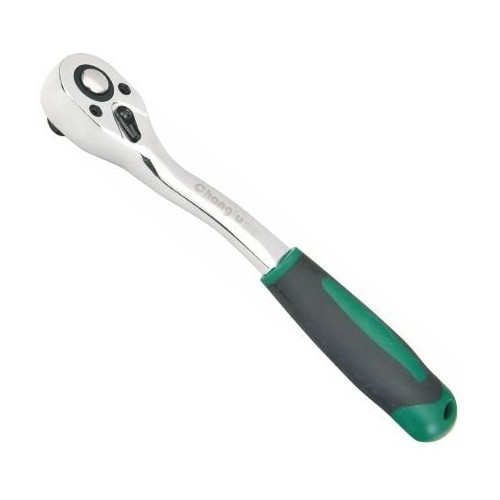 3/8" Dr. Quick-release ratchet curved, L160mm 72 teeth