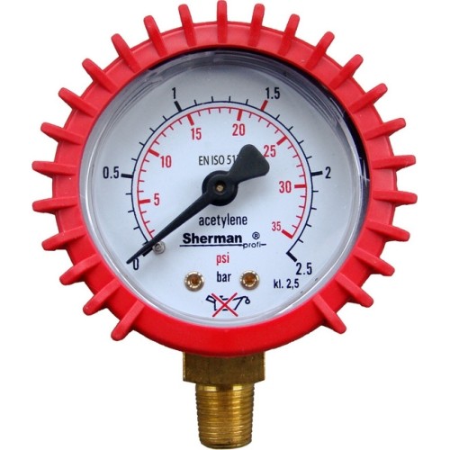 Pressure gauge ⌀ 50mm for Mouse Acetylene reducer - Working 2.5 bar
