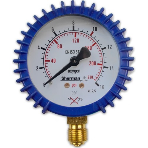 Pressure gauge ⌀ 63mm for TURBO Oxygen reducer - 16