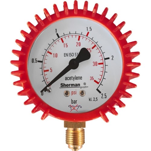 Pressure gauge ⌀ 63mm for TURBO Acetylene reducer - Working 2.5 bar