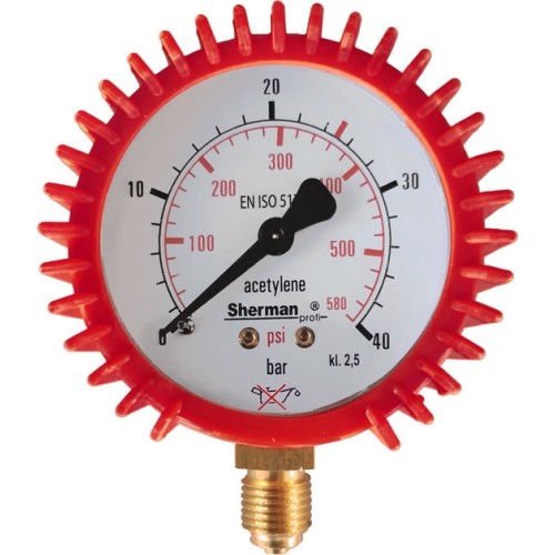 Pressure gauge ⌀ 63mm for TURBO Acetylene reducer - Butlowy 40 bar