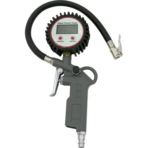 Tire inflating gun with digital manometer