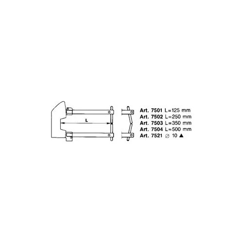 Tecna svirčių pora 7502, L250mm 