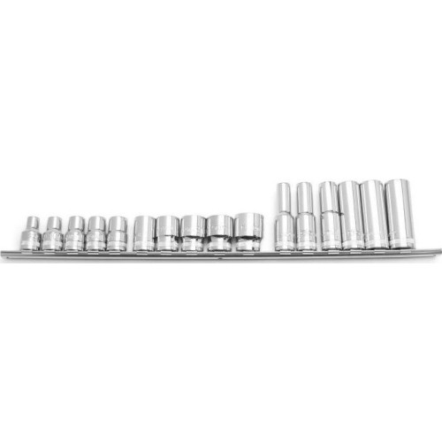 1/2" Dr. Socket set 16pcs 6pt