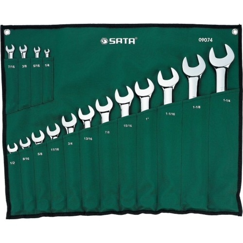 Combination wrench set 16pcs. (1/4"-1-1/4")