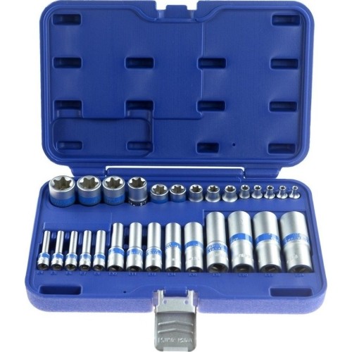 1/4" + 3/8" + 1/2" Dr. E - Socket set 28pcs.