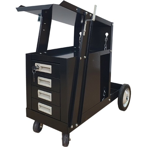 MIG welding cart with drawers