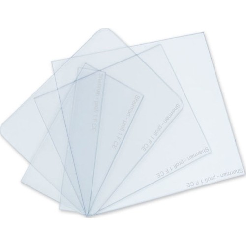 Protective polycarbonate rectangular glass - 58 x 117