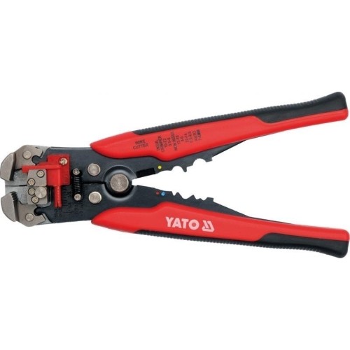 Universal wire stripper and ratchet crimping pliers