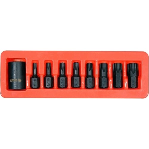 1/2" Galvučių smūginių su antgaliais rinkinys (torx) (9vnt)