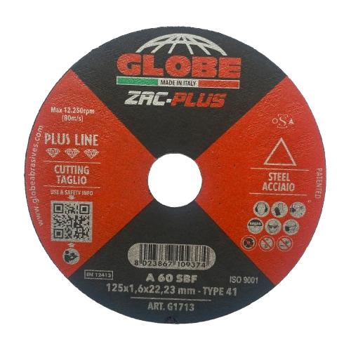 Cutting disc Globe 125x22.2 steel      - 1.6mm