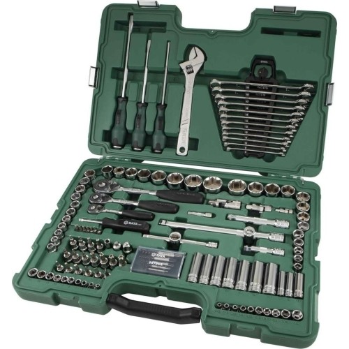 1/4" + 3/8" + 1/2" Dr. Socket wrench set 124pcs. (SAE & metric)