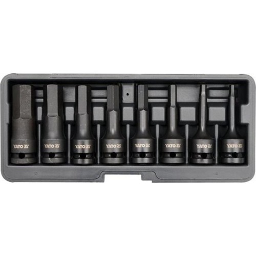 1/2" Dr. Deep bit socket impact set (HEX) 8pcs.