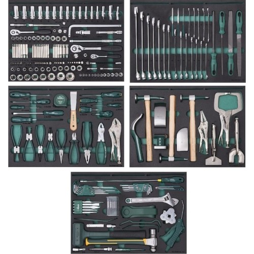 Tool tray set 249pcs (5 trays) for roller cabinet SATA