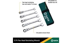 Flex head gear wrench set 5pcs. (10-14)