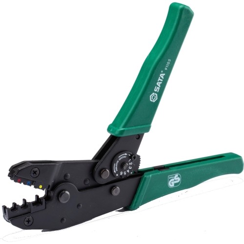 Ratchet crimping pliers for insulated terminals