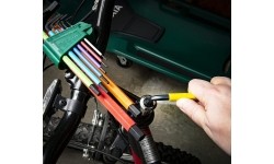 L-tipo šešiakampių prailgintų, apvalia galvute raktų rinkinys (spalvoti)(1.5-10mm)