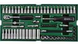 Padėklas. Galvučių rinkinys 1/4"  66vnt.