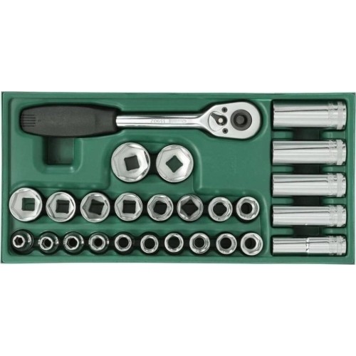 Tray. Socket set  1/2" Dr. 26pcs.