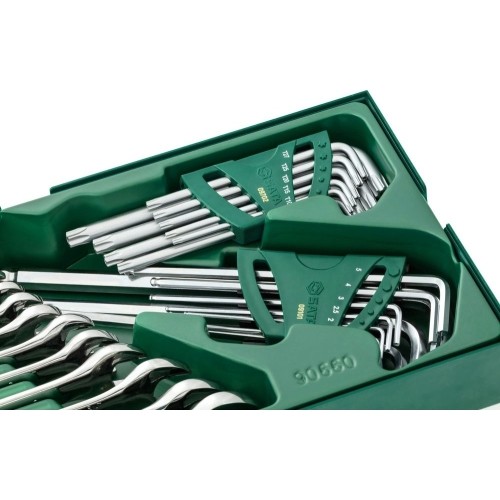 Tray. Combination wrench and hex key set  10pcs.