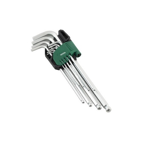 Hex key extra long ball point set 9 pcs (1.5-10 mm)