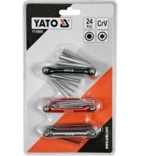 Sulankstomų HEX, INCH, TORX raktų rinkinys 24vnt.