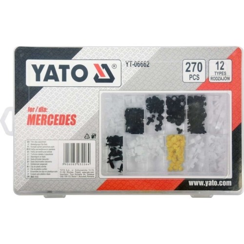 Plastic Push-Type Clip Assortment (270pcs) Mercedes Benz