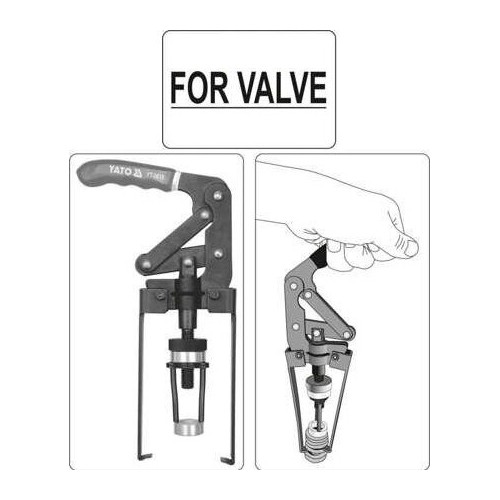Overhead valve spring compressor