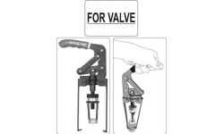 Overhead valve spring compressor