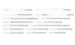 Precizinių antgalių rinkinys 61vnt