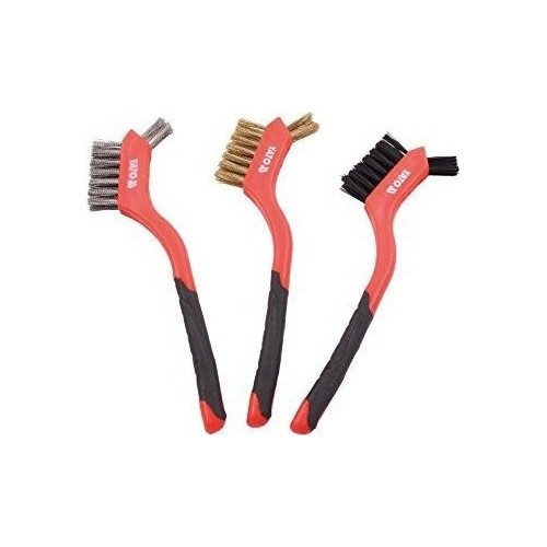 Wire brush with plastic handle set 3pcs.