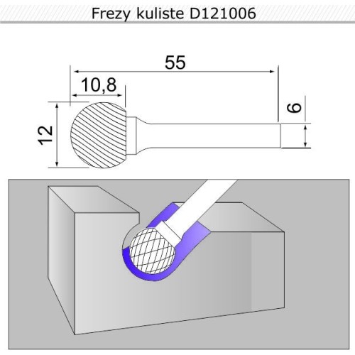 Rutulinis frezas (D) - 12