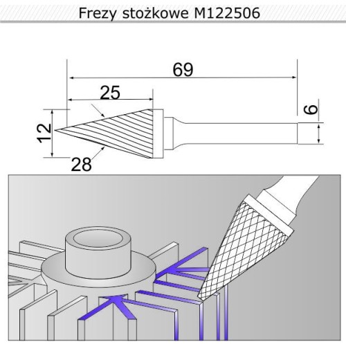 Tapered cutter (M) - 12