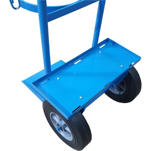 Single cylinder gas cylinder cart with shelf