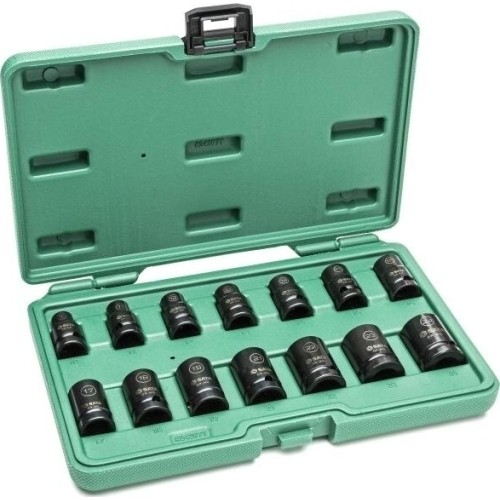 1/2" Dr. Impact socket set thin wall 14pcs (10-24mm)