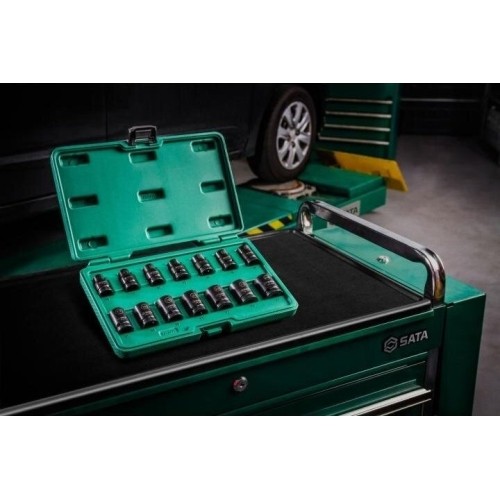 1/2" Dr. Impact socket set thin wall 14pcs (10-24mm)