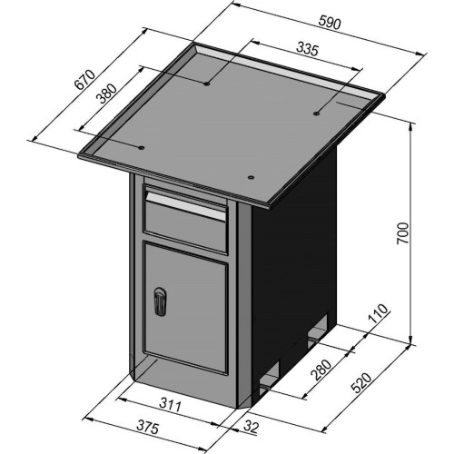 Stand BF 5 Deluxe with chip tray
