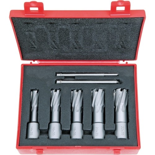 TCT-core drill-set, 14 - 22 mm, drilling depth 35 mm