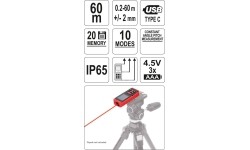 Laser distance meter 0.2-60m
