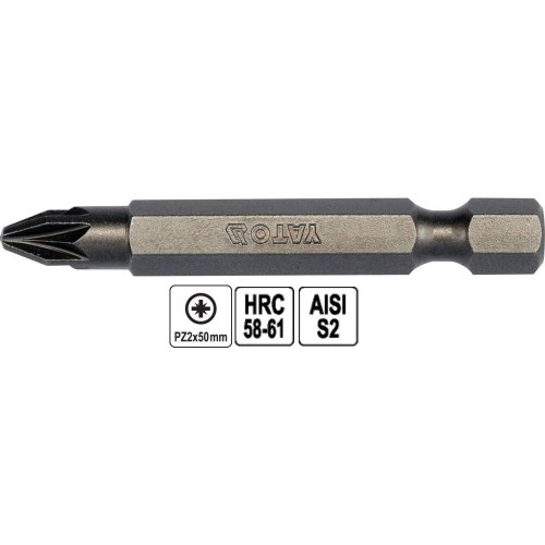 1/4"Dr POZIDRIV bit, 10pcs 2x 50mmL