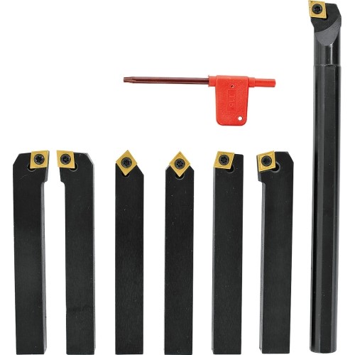 Carbide turning tool set, 6-pcs. incl. boring bar, 20 mm