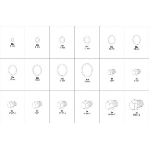 Oil drain plug and copper washer set (534pcs)