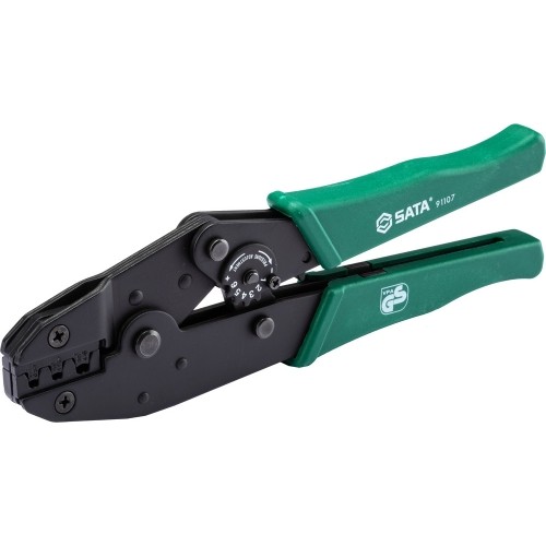 Ratchet crimping pliers for non-insulated terminals