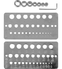 Skylių šablonas/ gręžimo gylio ribotuvas 10vnt. (1.0-13.0mm)