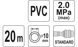 Žarna su jungtimis PVC (10x14mm) 20m
