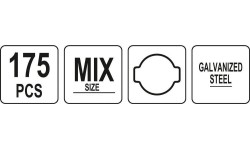 Hose clamps set (175pcs)(5-27mm)