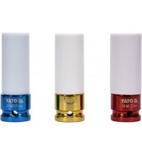 1/2" Dr. Deep impact wheel nut socket set 3pcs.